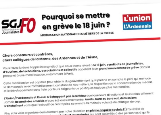Journalistes FO - L'Union-L'Ardennais / SGJ-FO